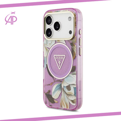 Vibrant Guess Magnolia Flower Cover with Magnetic Ring
