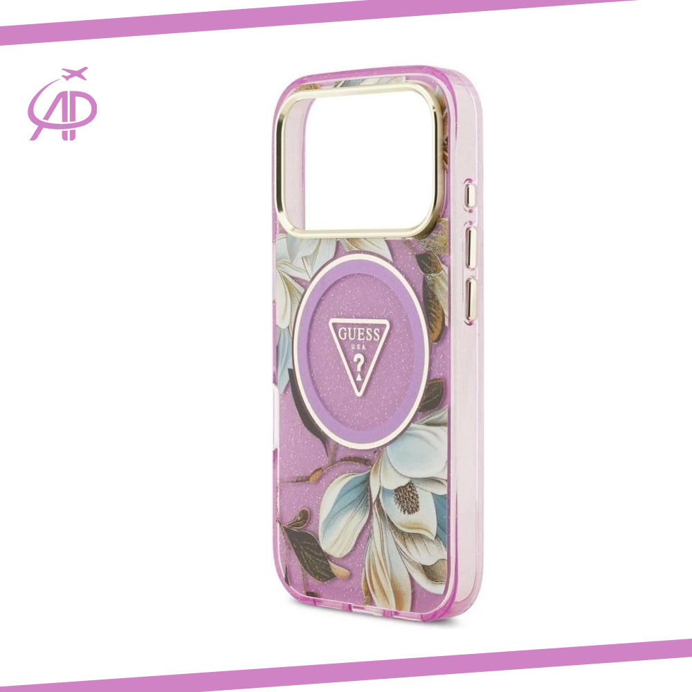Vibrant Guess Magnolia Flower Cover with Magnetic Ring