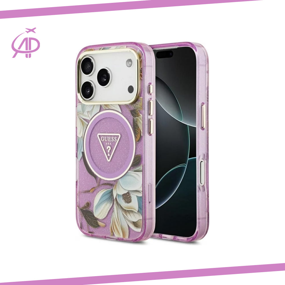 Vibrant Guess Magnolia Flower Cover with Magnetic Ring