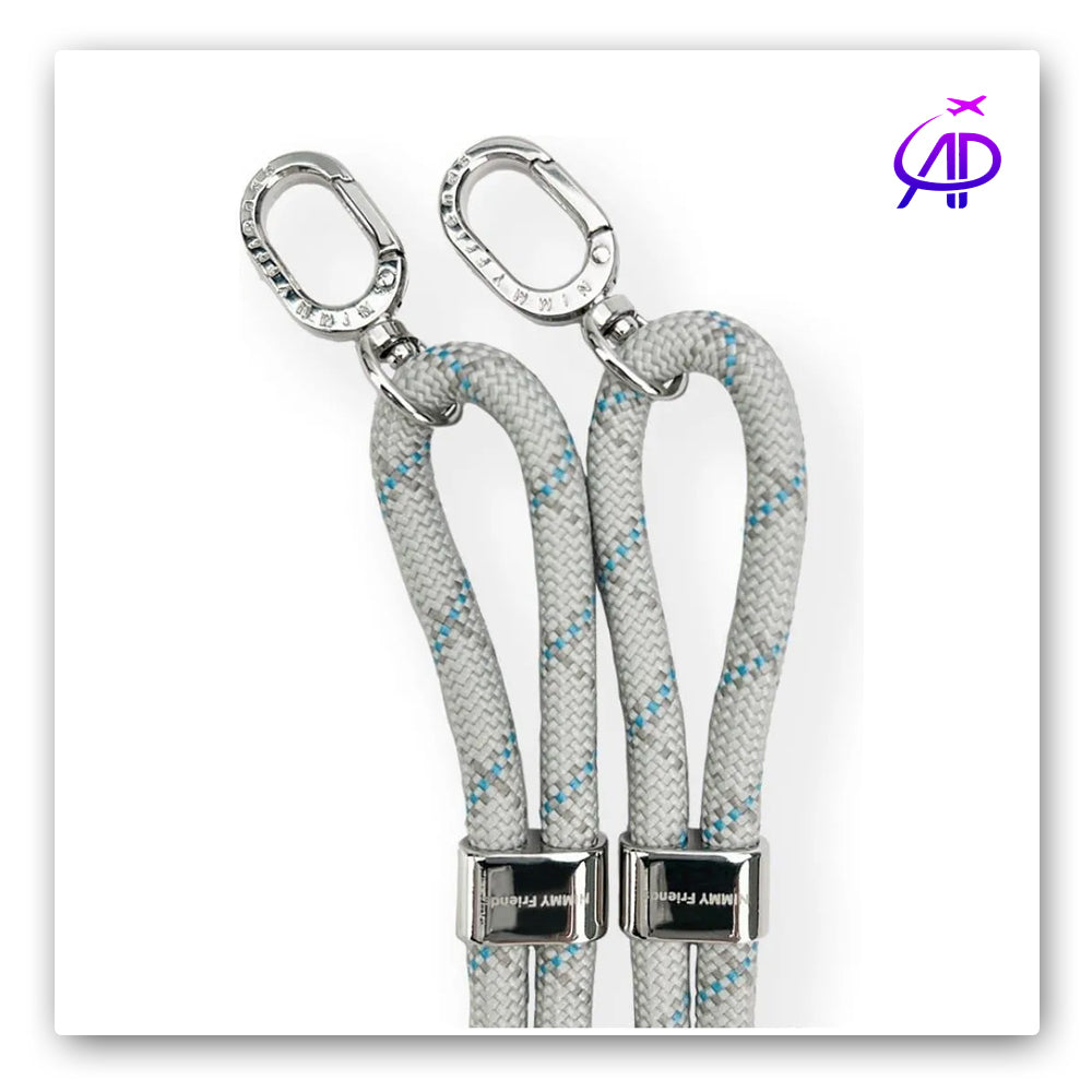 Nimmy Friends Grey & Blue Patterned Crossbody Phone Strap/Lanyard