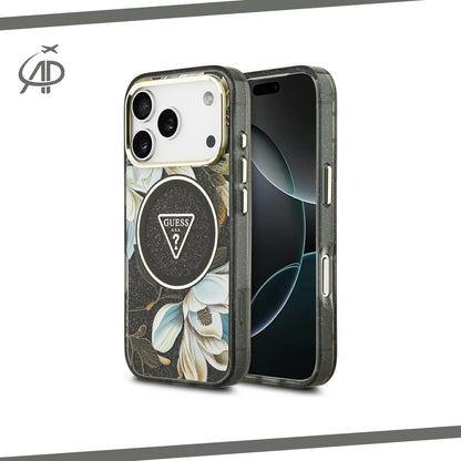 Vibrant Guess Magnolia Flower Cover with Magnetic Ring