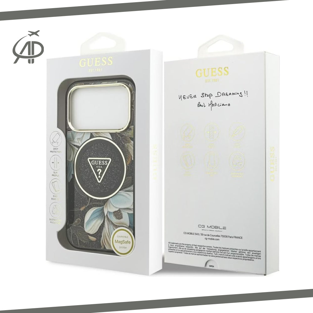 Vibrant Guess Magnolia Flower Cover with Magnetic Ring