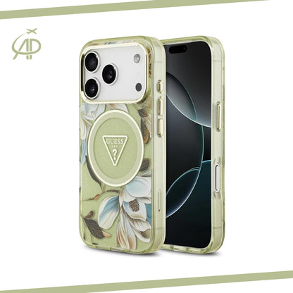 Vibrant Guess Magnolia Flower Cover with Magnetic Ring