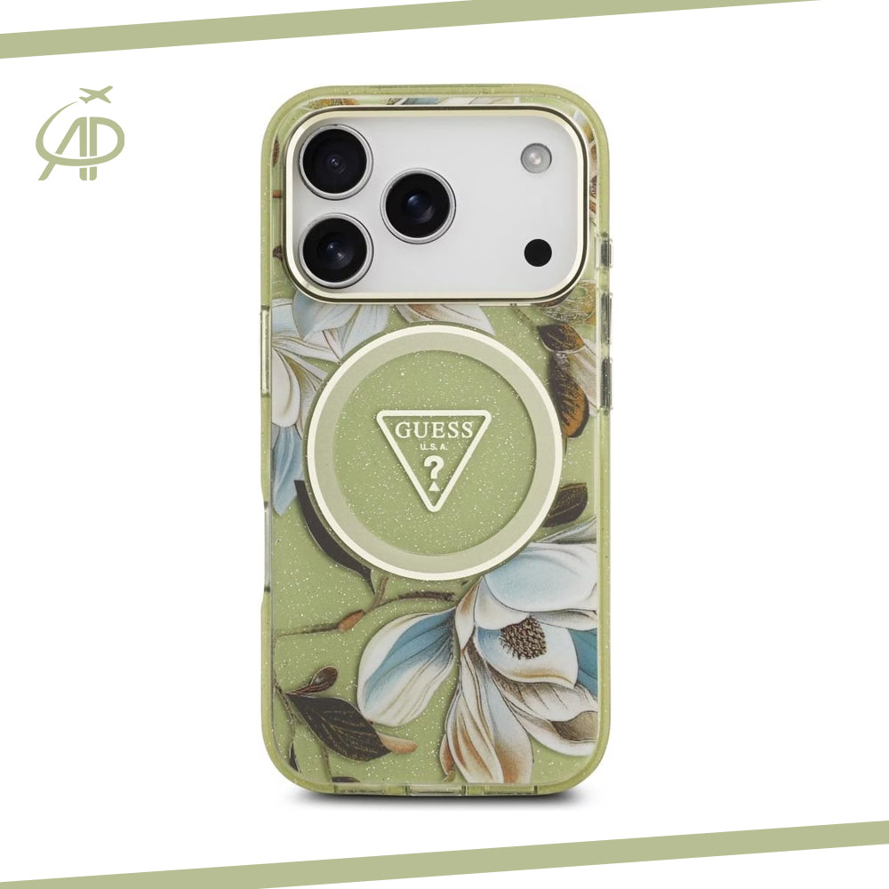 Vibrant Guess Magnolia Flower Cover with Magnetic Ring