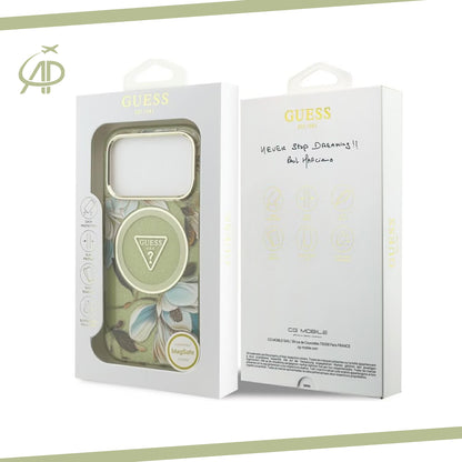 Vibrant Guess Magnolia Flower Cover with Magnetic Ring