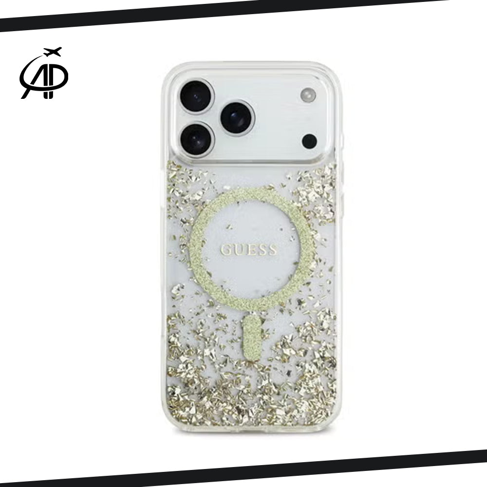 Dazzling Guess Foil Flakes Phone Cover with Magnetic Ring