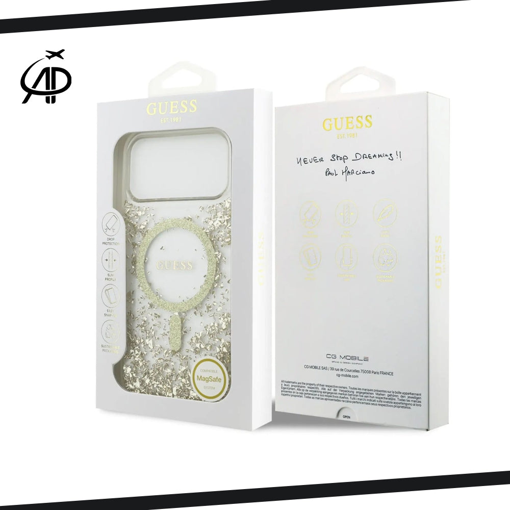Dazzling Guess Foil Flakes Phone Cover with Magnetic Ring