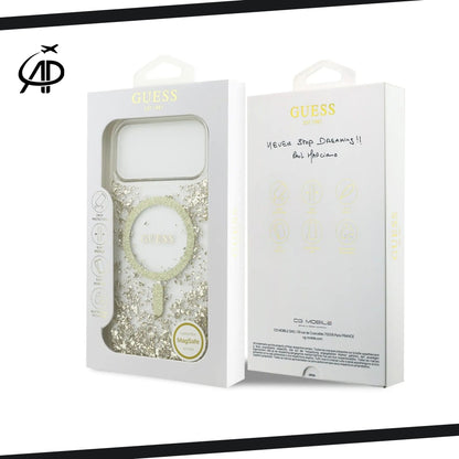 Dazzling Guess Foil Flakes Phone Cover with Magnetic Ring
