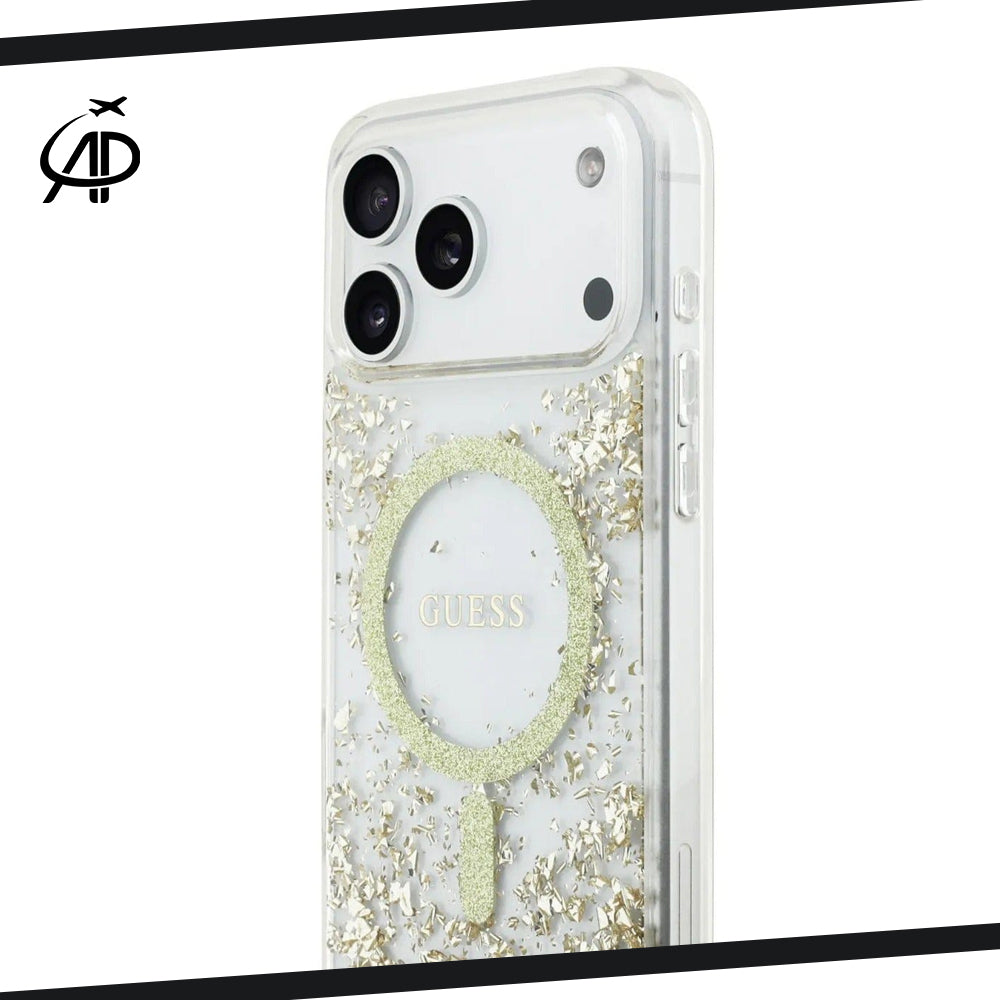Dazzling Guess Foil Flakes Phone Cover with Magnetic Ring
