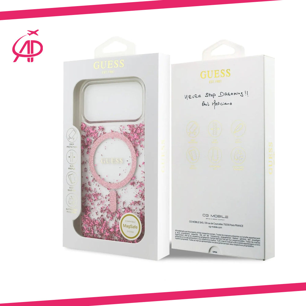 Dazzling Guess Foil Flakes Phone Cover with Magnetic Ring