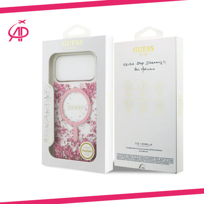 Dazzling Guess Foil Flakes Phone Cover with Magnetic Ring