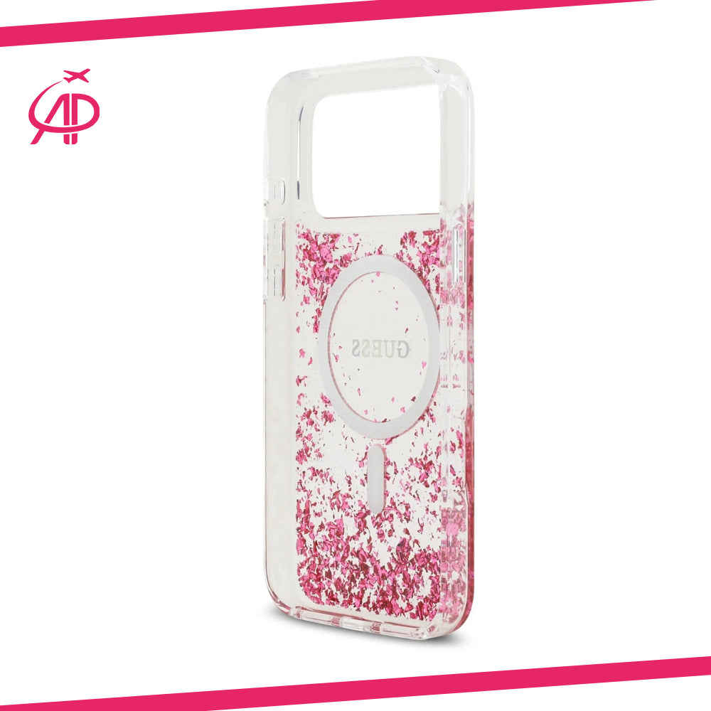 Dazzling Guess Foil Flakes Phone Cover with Magnetic Ring