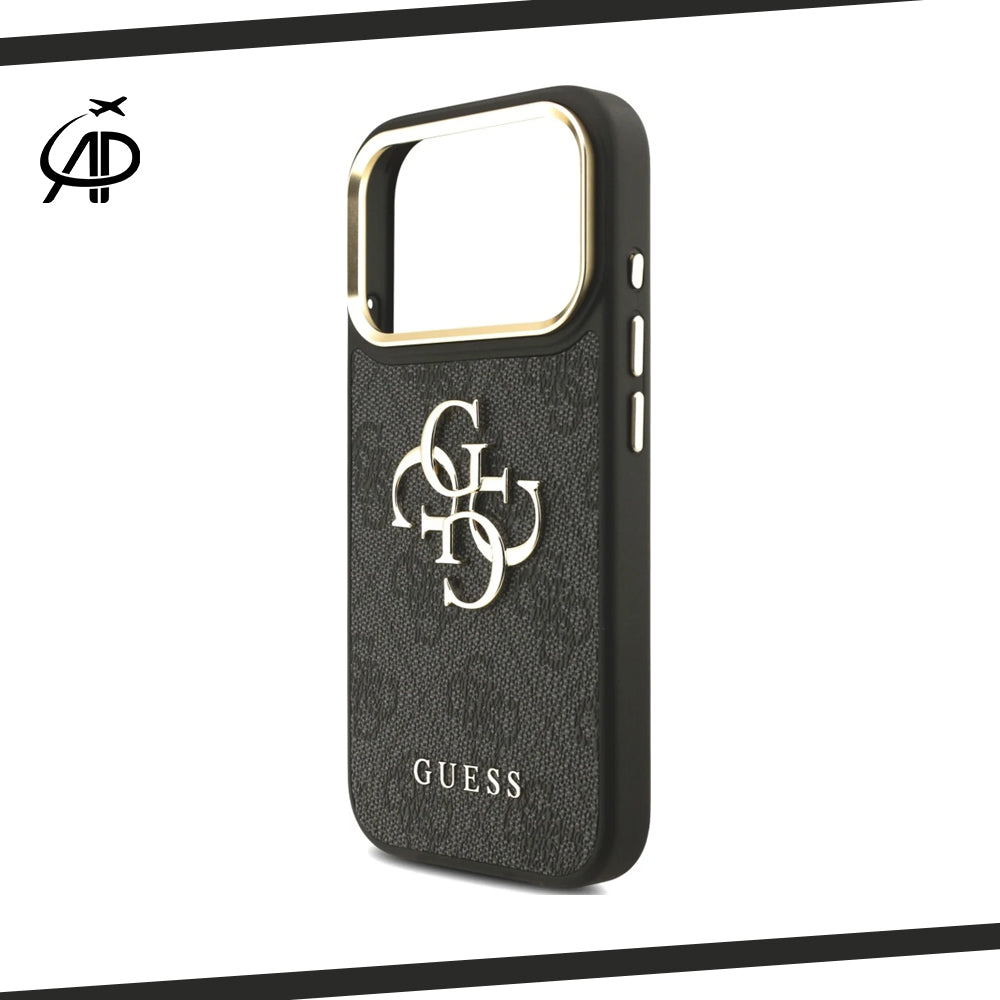 Luxurious Guess Signature Monogram Emblem Phone Cover - Black/Brown