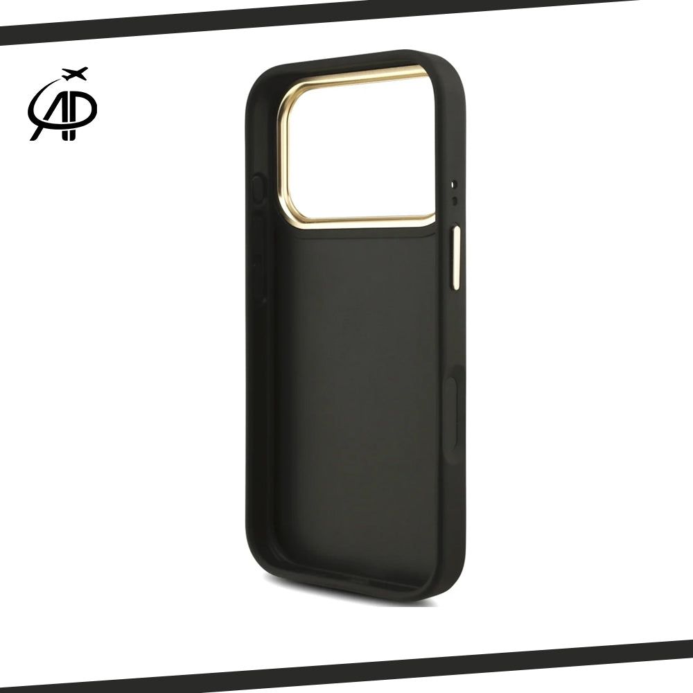 Luxurious Guess Signature Monogram Emblem Phone Cover - Black/Brown