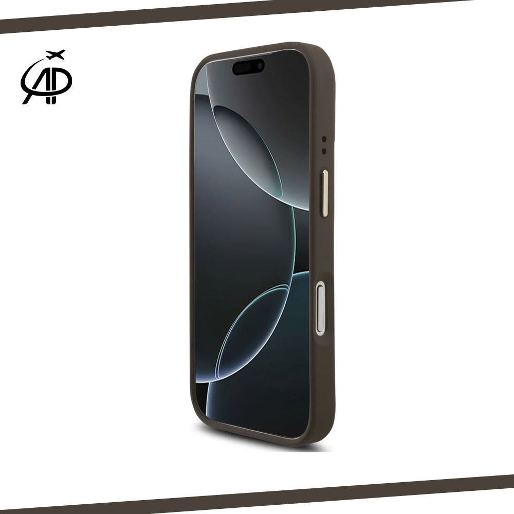 Luxurious Guess Signature Monogram Emblem Phone Cover - Black/Brown