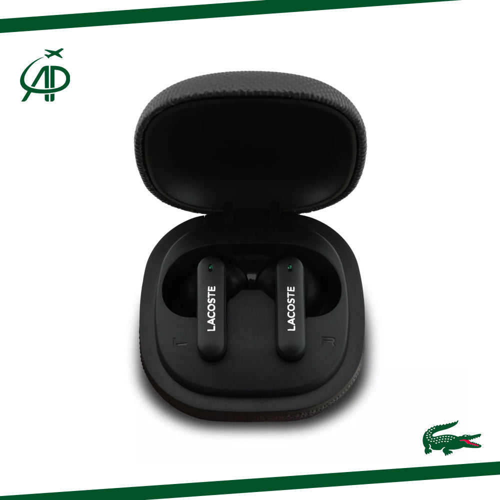 Lacoste Wireless Earbuds with Iconic Crocodile Charging Case