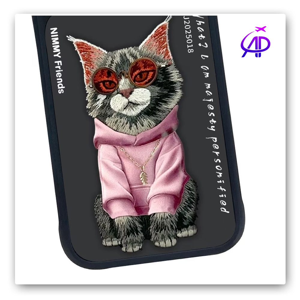 Nimmy Friends Sassy Cat Majesty Pink Hoodie Magnetic Case