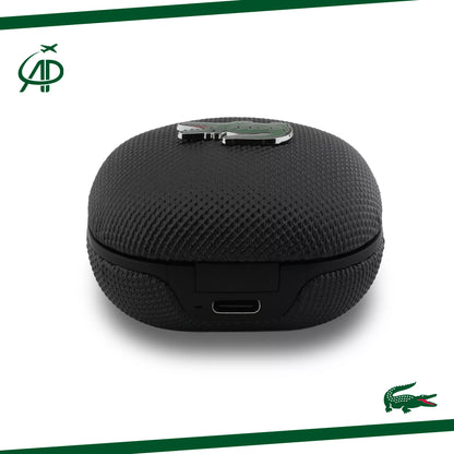 Lacoste Wireless Earbuds with Iconic Crocodile Charging Case