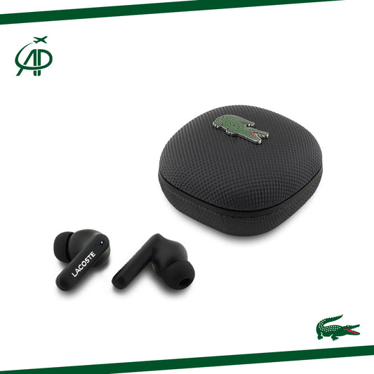 Lacoste Wireless Earbuds with Iconic Crocodile Charging Case