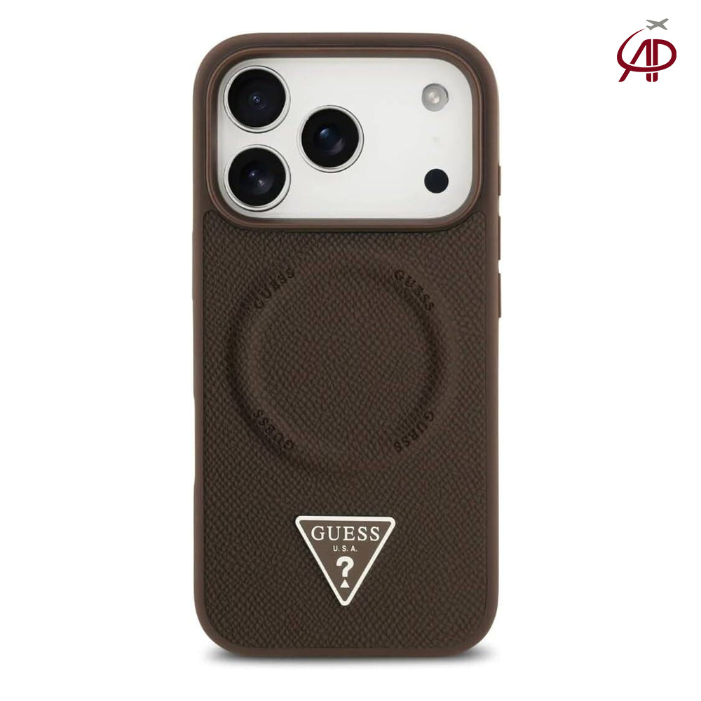 GUESS Brown Textured Phone Cover | Premium Designer Case