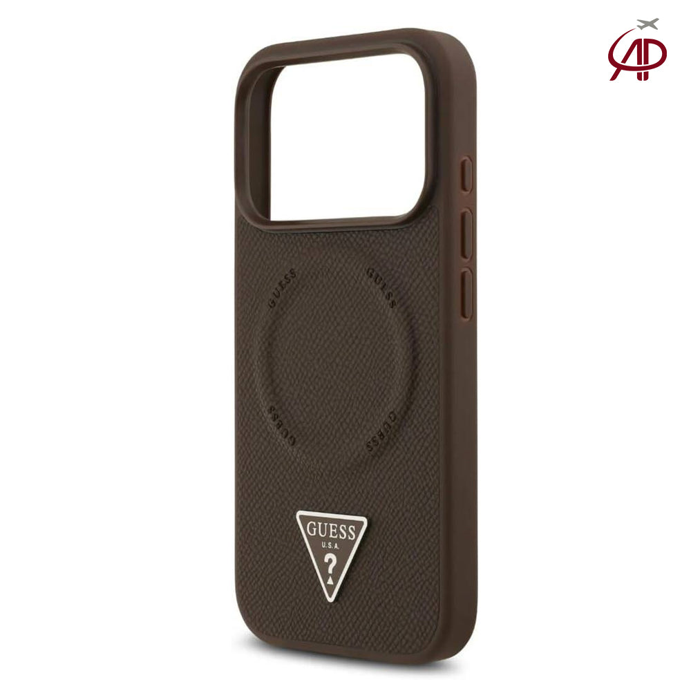 GUESS Brown Textured Phone Cover | Premium Designer Case