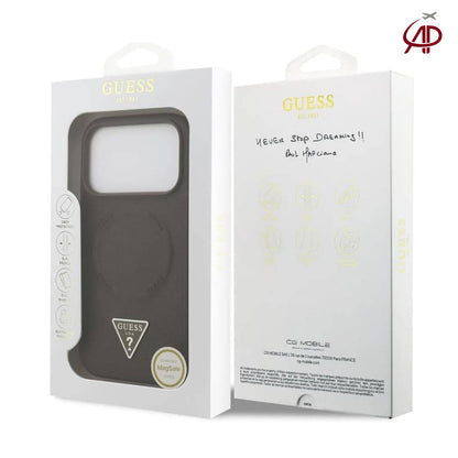 GUESS Brown Textured Phone Cover | Premium Designer Case