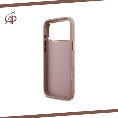 Premium Guess Signature Monogram Phone Cover - Black/Gold/Pink