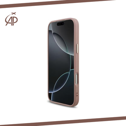 Premium Guess Signature Monogram Phone Cover - Black/Gold/Pink