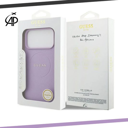 Guess Lilac Leather-Look Magsafe Case