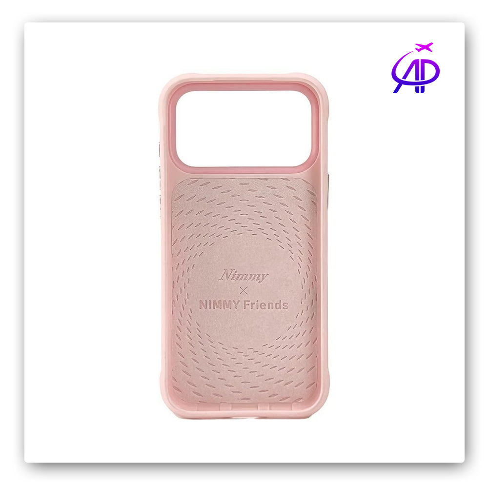 Nimmy Friends Fluffy Pink Bunny "Boldness" Magnetic Protection Case
