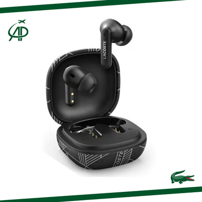 Lacoste Wireless Earbuds with Iconic Crocodile Charging Case