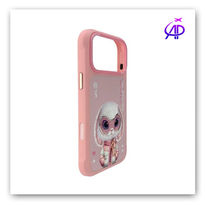 Nimmy Friends Fluffy Pink Bunny "Boldness" Magnetic Protection Case