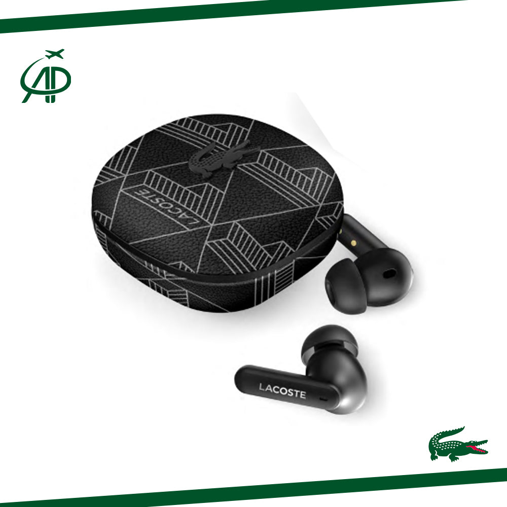 Lacoste Wireless Earbuds with Iconic Crocodile Charging Case