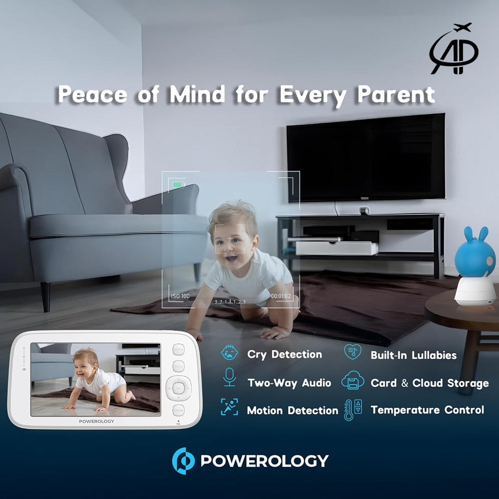 Powerology Full HD Baby Camera with Monitor & App