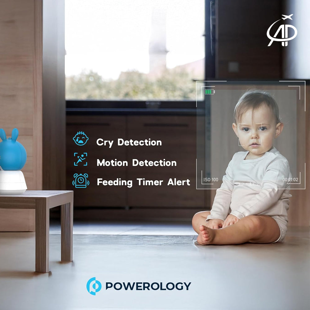 Powerology Full HD Baby Camera with Monitor & App