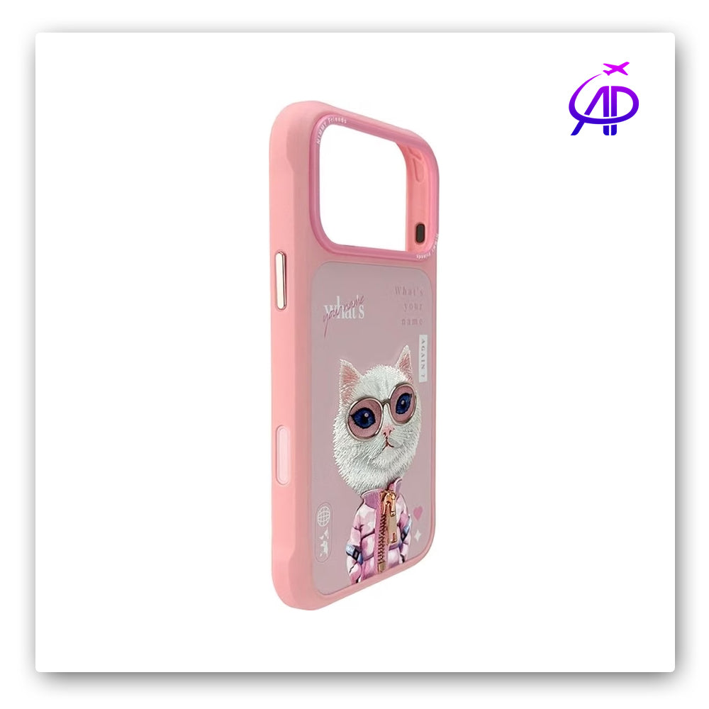 Nimmy Friends White Cat Pink Jacket Sassy Magnetic Case