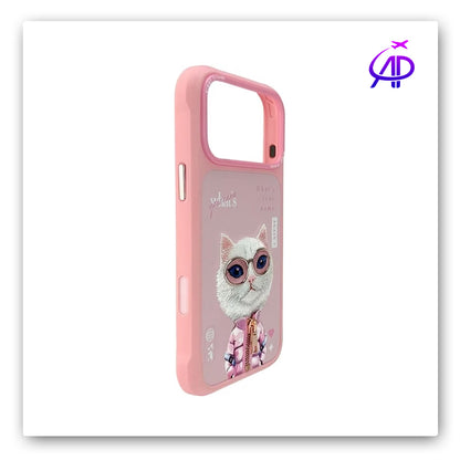 Nimmy Friends White Cat Pink Jacket Sassy Magnetic Case