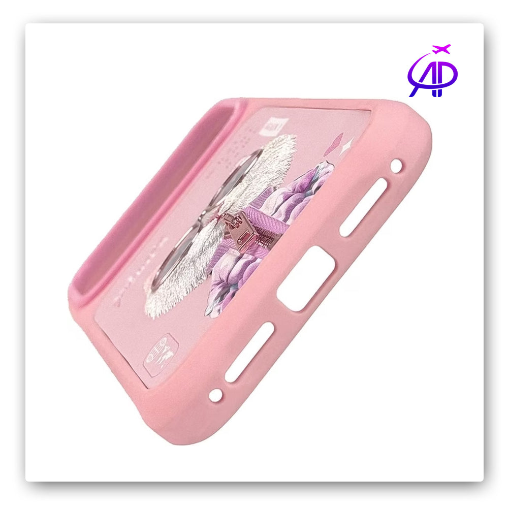 Nimmy Friends White Cat Pink Jacket Sassy Magnetic Case