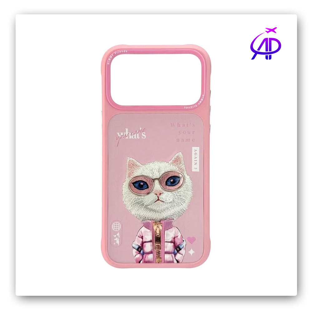 Nimmy Friends White Cat Pink Jacket Sassy Magnetic Case