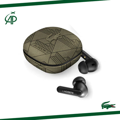 Lacoste Wireless Earbuds with Iconic Crocodile Charging Case