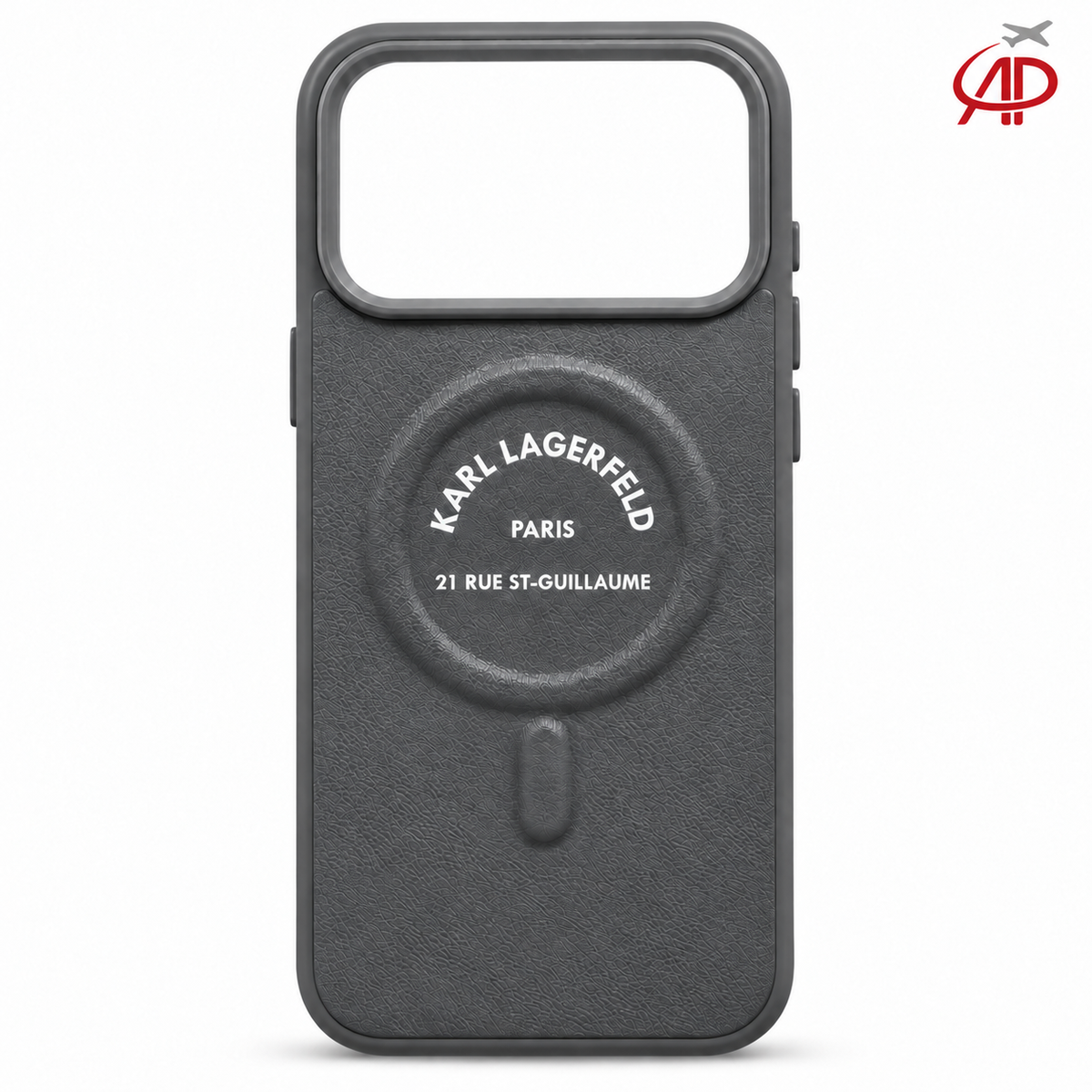 Karl Lagerfeld Embossed Ring MagSafe iPhone Case – Charcoal Grey