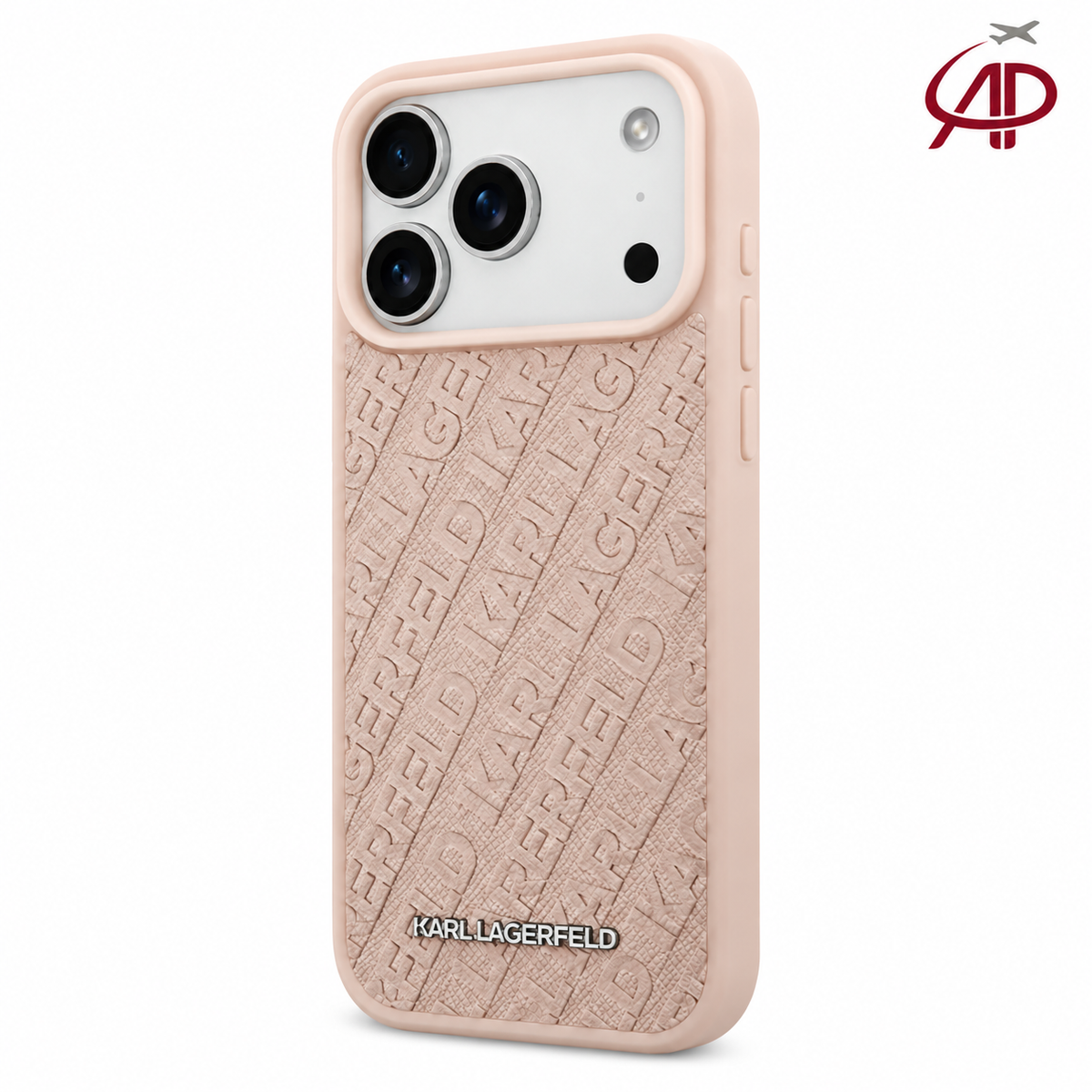 Karl Lagerfeld FW Stamped Monogram MagSafe iPhone Case – Pink