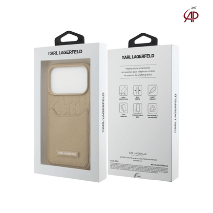 Karl Lagerfeld Monogram Card Holder Case – Brown