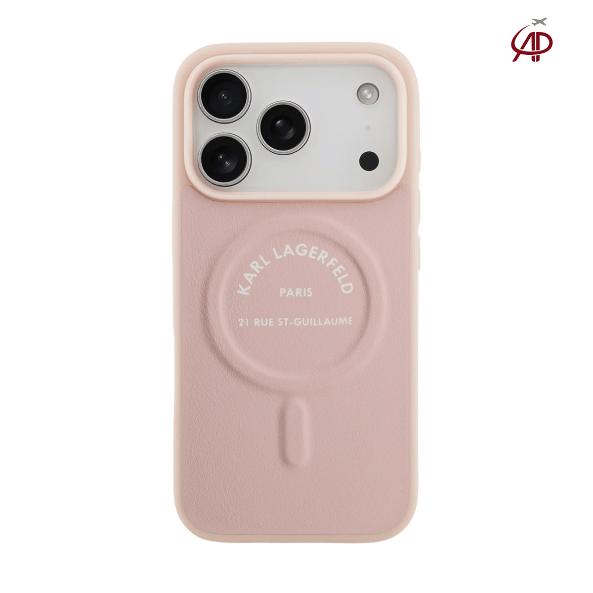 Karl Lagerfeld Embossed Open Ring RSG MagSafe Case – Pink