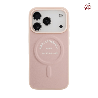 Karl Lagerfeld Embossed Open Ring RSG MagSafe Case – Pink
