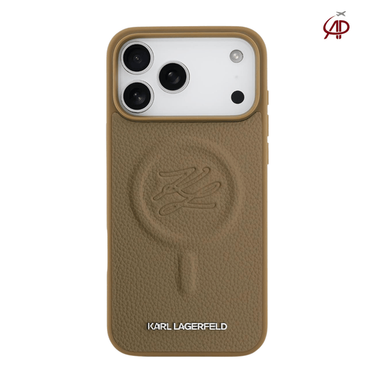 Karl Lagerfeld Initial Debossed Logo MagSafe Case – Brown