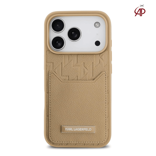 Karl Lagerfeld Monogram Card Holder Case – Brown