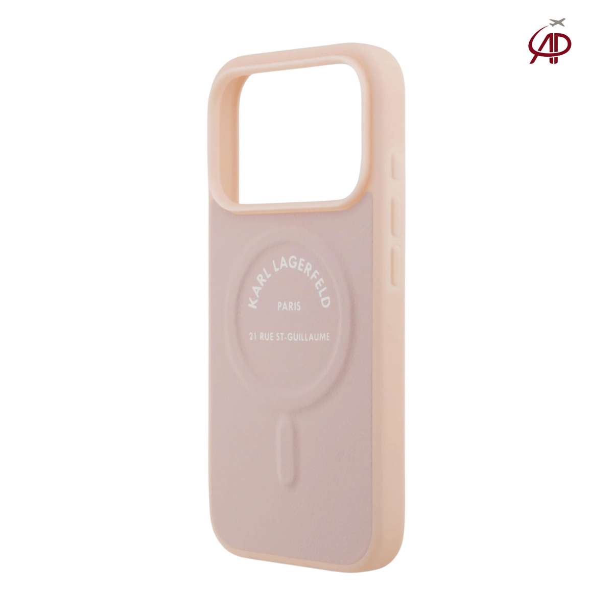 Karl Lagerfeld Embossed Open Ring RSG MagSafe Case – Pink