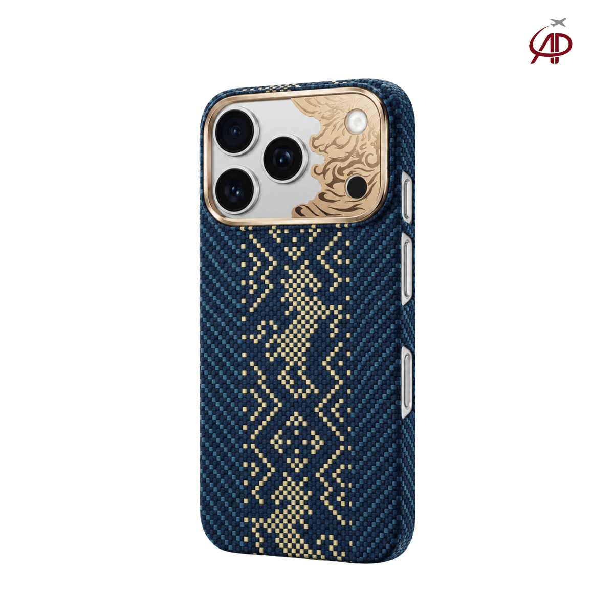 Benks Knight ArmorAir Kevlar MagSafe iPhone Case – Blue & Gold